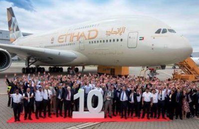 UAE Business: Etihad celebrates delivery of its 10th A380